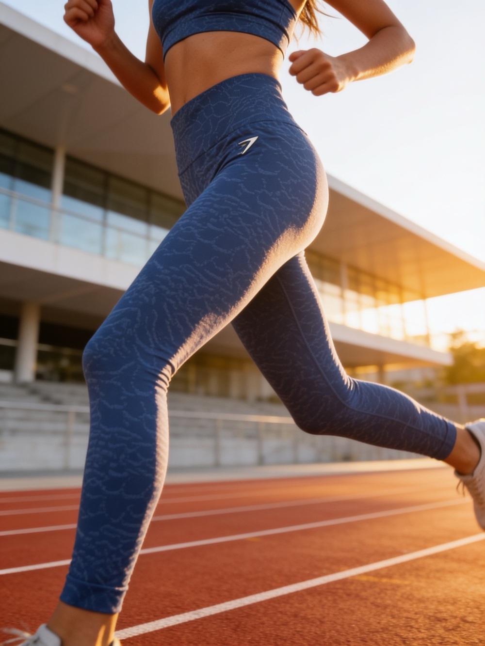 Gymshark High-Waist Navy Printed Leggings